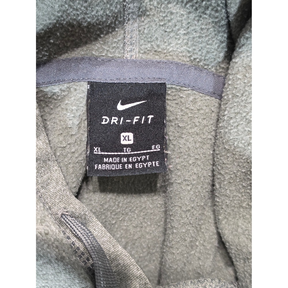 Nike Dri-FIT Mens XL Gray Heathered Pullover Hoodie Sweatshirt Training Gym - Picture 4 of 8